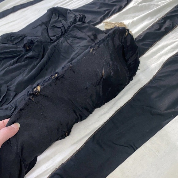 Antique Victorian Leg of Mutton Sleeve Jet Bead Silk Bodice Needlework 1890s - Picture 16 of 16